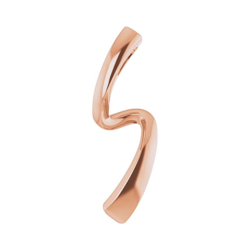 14k Rose Gold Freeform Pendant, 10 X 21mm